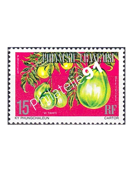 POLYNESIE, Service n° 8B, Collection timbres Dom-Tom
