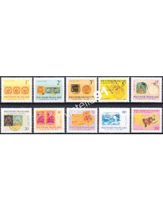 POLYNESIE, Service n° 16 à 25, Collection timbres Dom-Tom