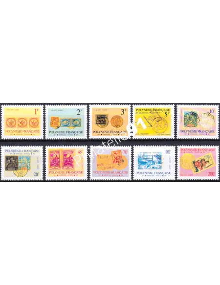 POLYNESIE, Service n° 16 à 25, Collection timbres Dom-Tom