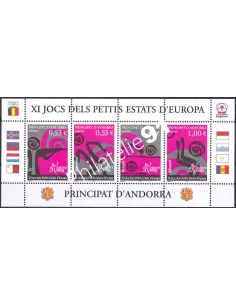 Andorre Français, n° 609 à 612, feuille, collection timbres Andorre