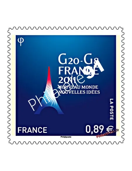Timbre de France n° 4575 - G20-G8, présidence française en 2011