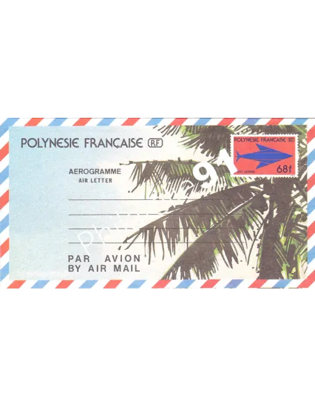 POLYNESIE, Aérogramme n° 7, collection timbres Dom-Tom