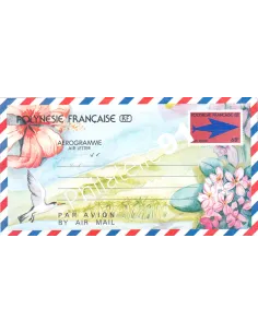 POLYNESIE, Aérogramme n° 8, collection timbres Dom-Tom