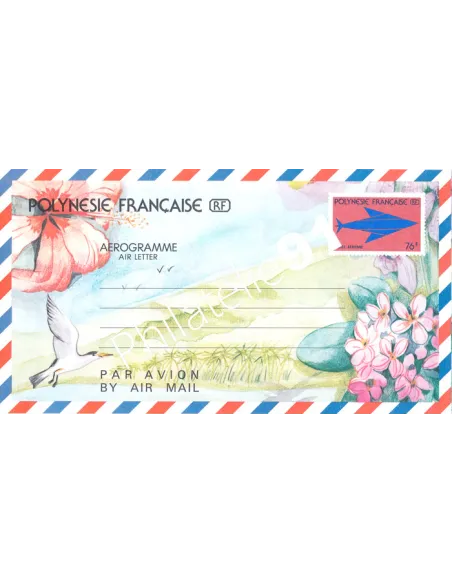 POLYNESIE, Aérogramme n° 9, collection timbres Dom-Tom