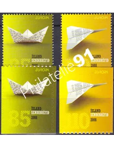 Timbres d'Islande n° 1133 à 1136, gommés + adhésifs, timbres d'Europa