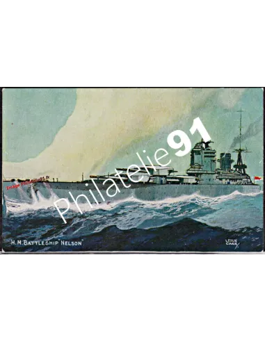 Carte postale - Cuirassé H.M.BATTLESHIP -NELSON- - Flotte anglai