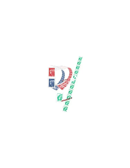 Timbres de France - Les 3 Marianne issues de roulettes - autocollantes à valeur permanente