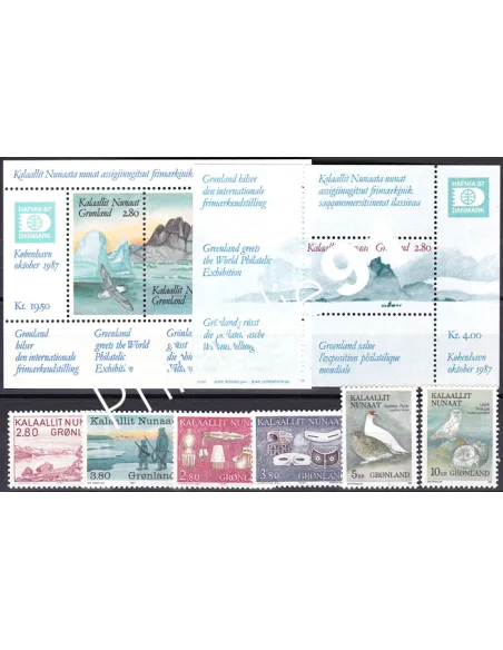 Groenland,Année complète neuve 1987, collection timbre Europe