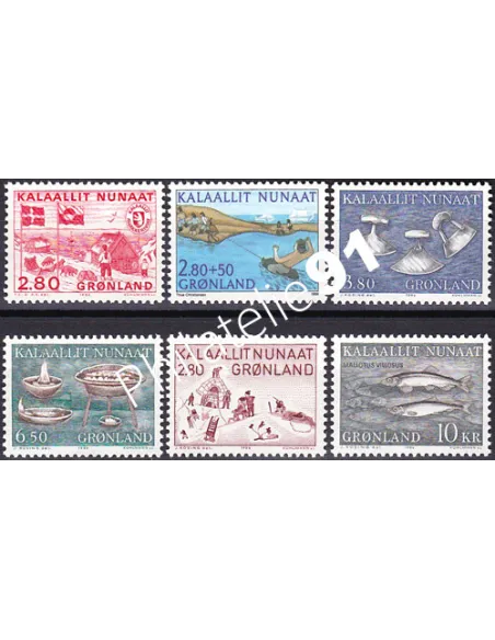 Groenland,Année complète neuve 1986, collection timbre Europe