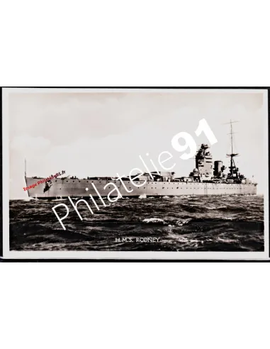 Carte postale - -H.M.S RODNEY- - Flotte anglaise 39/45