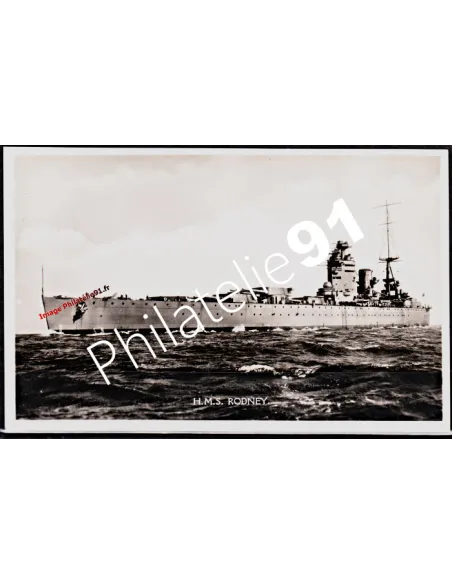Carte postale - -H.M.S RODNEY- - Flotte anglaise 39/45