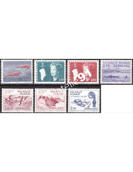 Groenland,Année complète neuve 1982, collection timbre Europe