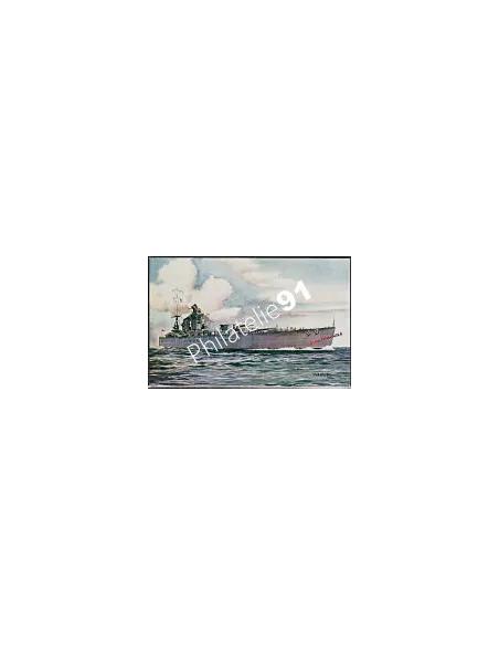 Carte Postale - -H.M.S RODNEY- - (DESSIN)- Flotte anglaise 39/45