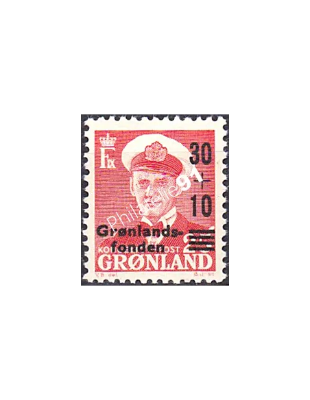 Groenland, n° 33, Collection timbres d'Europe