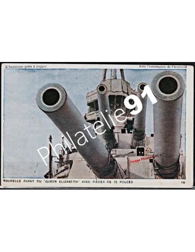 Carte postale - -Queen Elizabeth- - Flotte anglaise 39/45