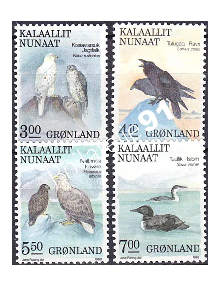 Groenland, n° 169 à 172, Collection timbres d'Europe