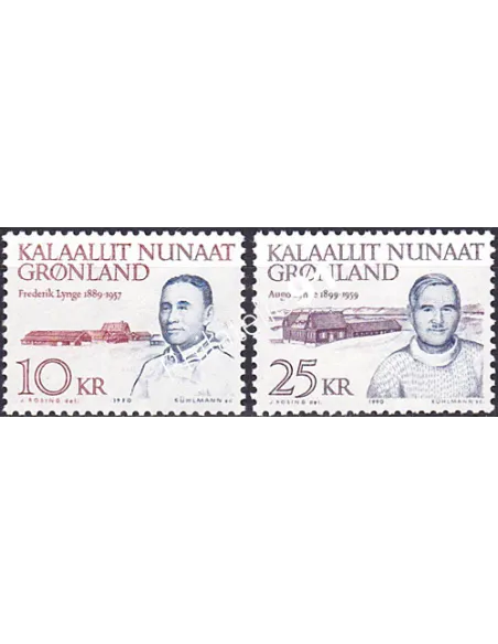 Groenland, n° 197 à 198, Collection timbres d'Europe