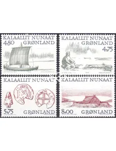 Groenland, n° 318 à 321, Collection timbres d'Europe