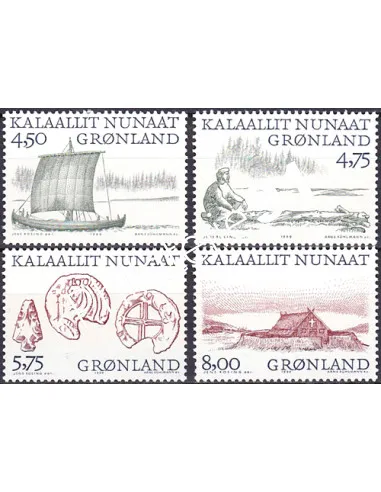 Groenland, n° 318 à 321, Collection timbres d'Europe