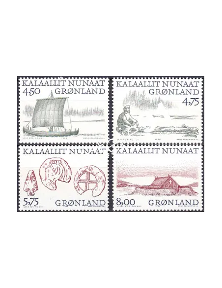 Groenland, n° 318 à 321, Collection timbres d'Europe