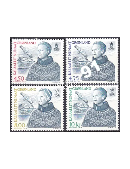 Groenland, n° 334 à 337, Collection timbres d'Europe