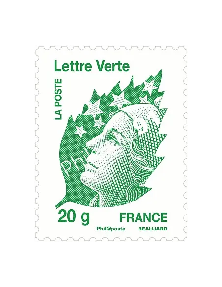 Timbres de France du n° 4593 - Marianne "Lettre verte" 20 g