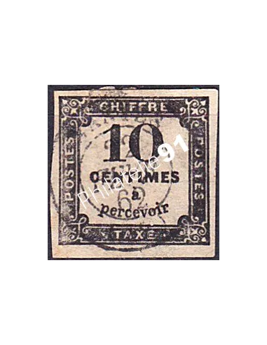 Timbre Taxe n° 2 oblitéré, collection timbres France