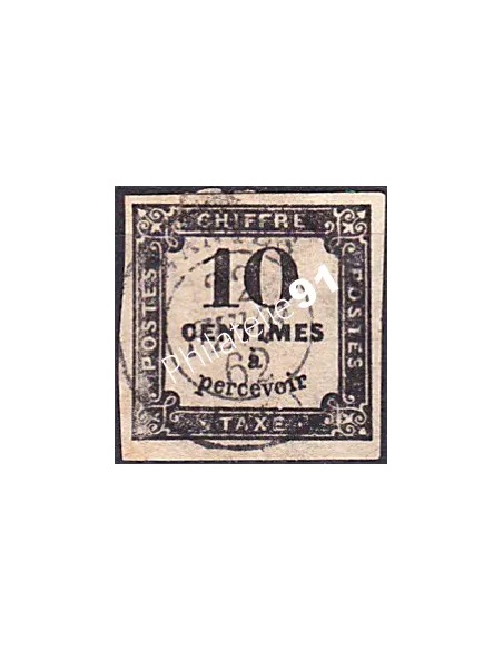 Timbre Taxe n° 2 oblitéré, collection timbres France