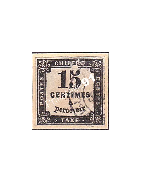 Timbre Taxe n° 3 oblitéré, collection timbres France
