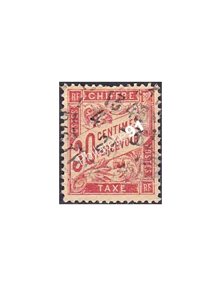 Timbre Taxe n° 34 oblitéré, collection timbres France