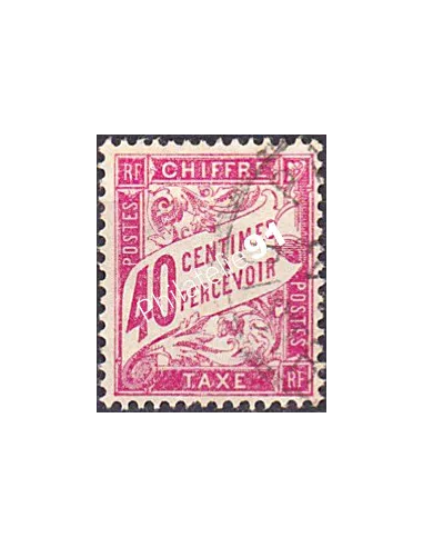 Timbre Taxe n° 35 oblitéré, collection timbres France
