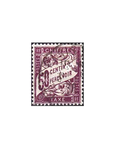 Timbre Taxe n° 37 oblitéré, collection timbres France