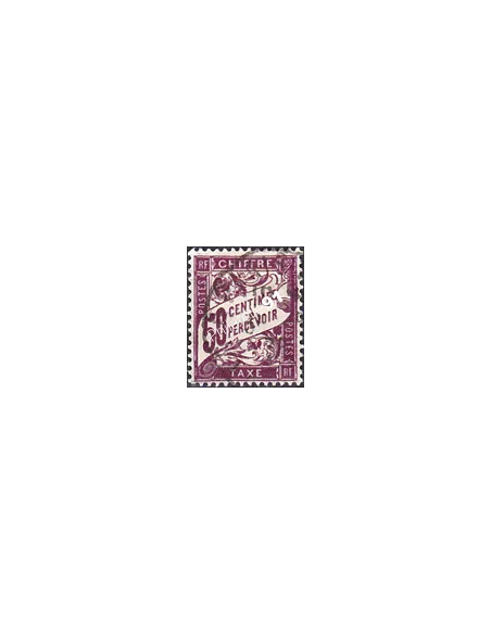 Timbre Taxe n° 37 oblitéré, collection timbres France