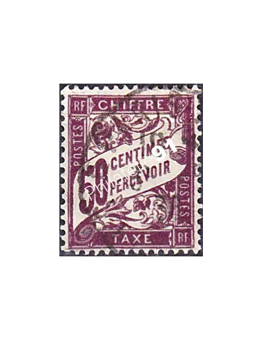Timbre Taxe n° 37 oblitéré, collection timbres France