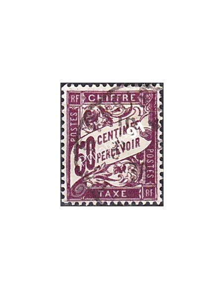 Timbre Taxe n° 37 oblitéré, collection timbres France