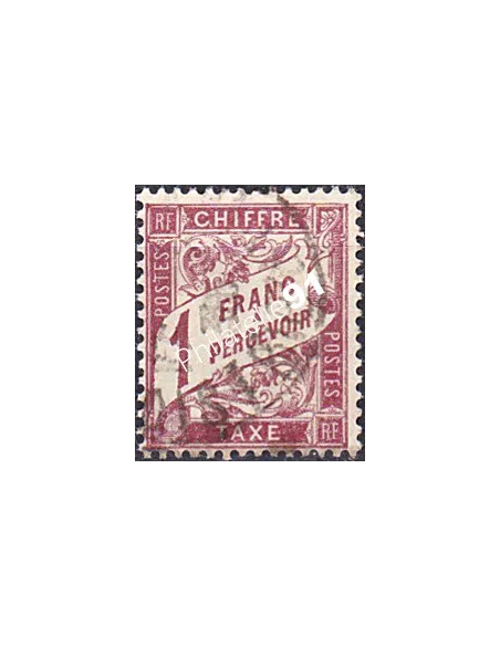 Timbre Taxe n° 40A oblitéré, collection timbres France
