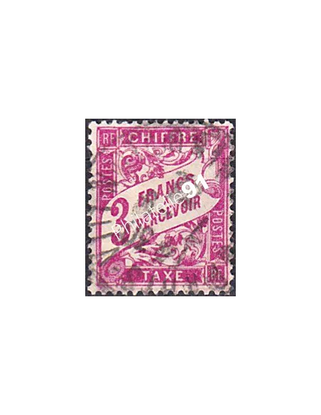 Timbre Taxe n° 42A oblitéré, collection timbres France