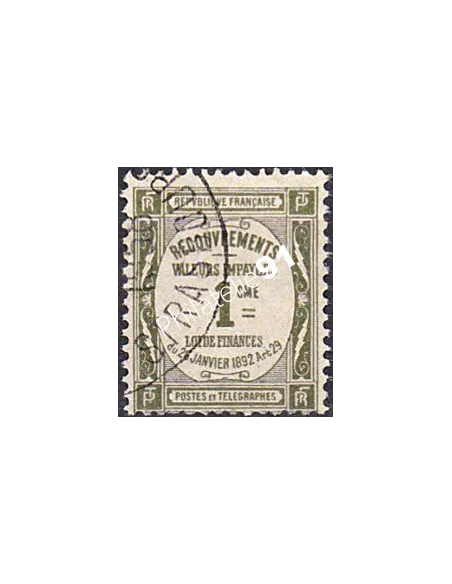 Timbre Taxe n° 43 oblitéré, collection timbres France