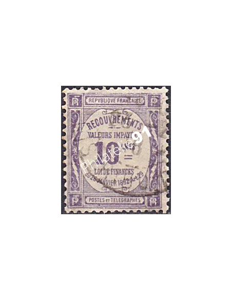 Timbre Taxe n° 44 oblitéré, collection timbres France