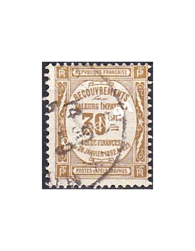 Timbre Taxe n° 46 oblitéré, collection timbres France