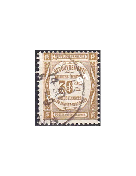 Timbre Taxe n° 46 oblitéré, collection timbres France