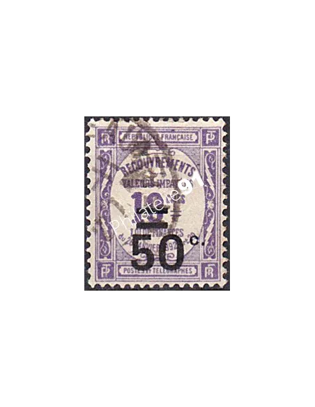 Timbre Taxe n° 51 oblitéré, collection timbres France