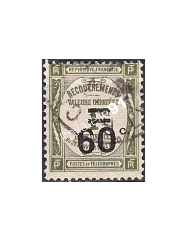 Timbre Taxe n° 52 oblitéré, collection timbres France