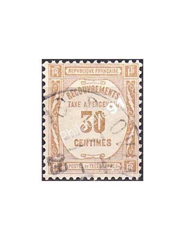 Timbre Taxe n° 57 oblitéré, collection timbres France
