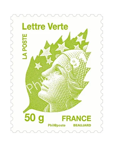 Timbres de France du n° 4594 - Marianne "Lettre verte" 50 g