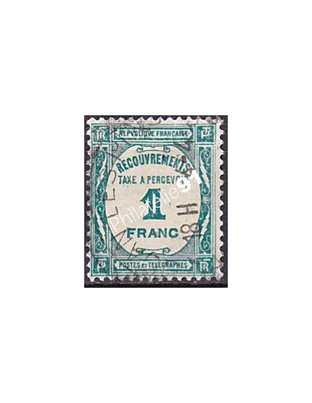 Timbre Taxe n° 60 oblitéré, collection timbres France