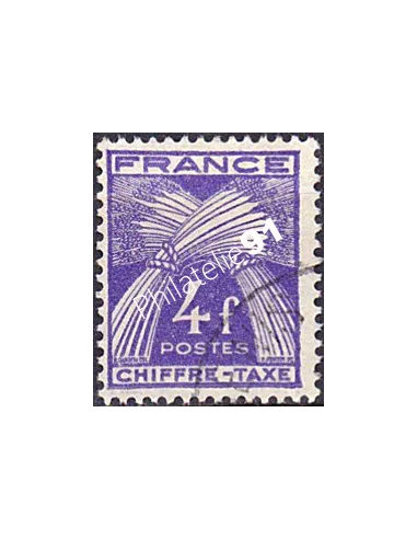 Timbre Taxe n° 74 oblitéré, collection timbres France