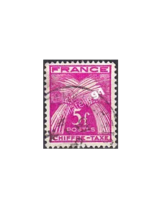 Timbre Taxe n° 75 oblitéré, collection timbres France