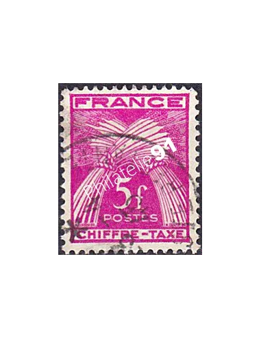 Timbre Taxe n° 75 oblitéré, collection timbres France