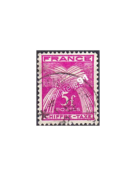 Timbre Taxe n° 75 oblitéré, collection timbres France